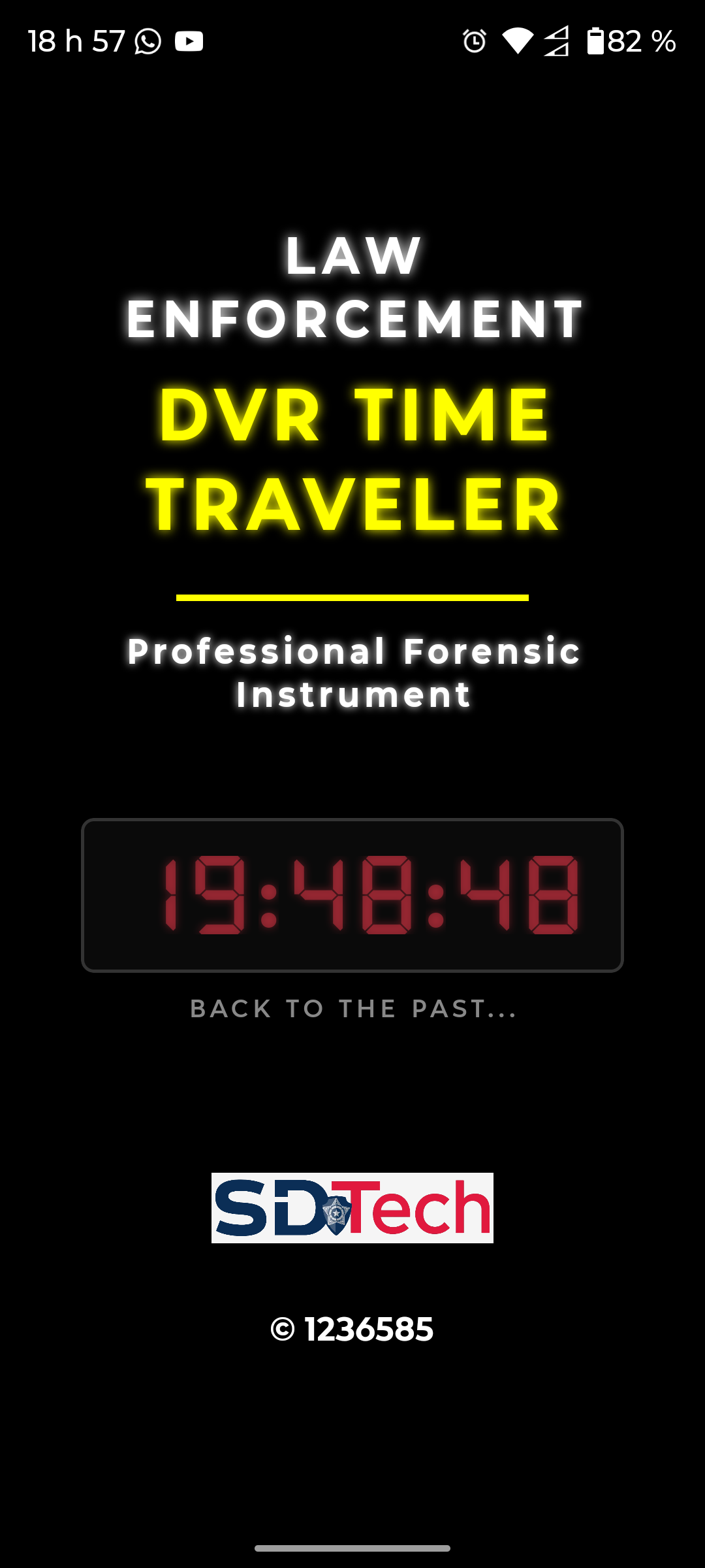 DVR Time Traveler Mobile App Screenshot