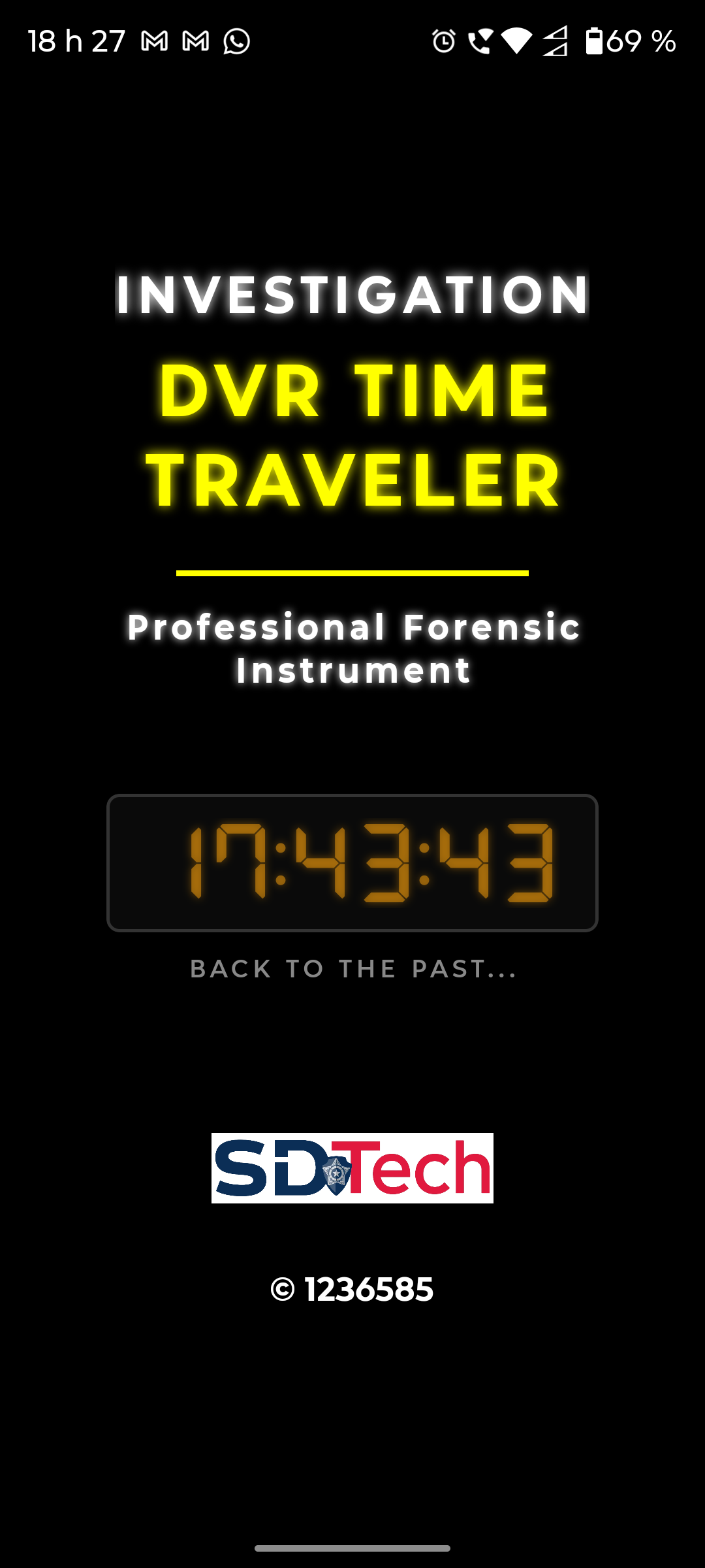 DVR Time Traveler Mobile App Screenshot
